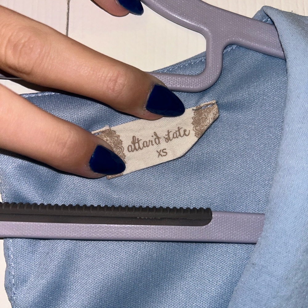 Altar’d State - Steel Blue Short Sleeve Romper